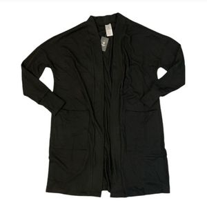 Black Soot - Member's Mark Women's Open Front Super Soft Long Cardigan With Side